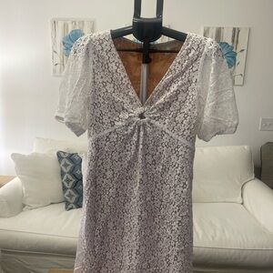 Michael Kors White Lace Midi Dress
